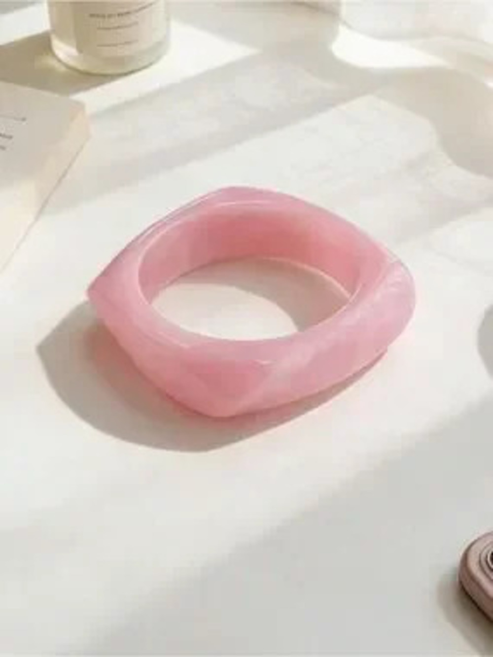 Pink?Square Bangle N2304